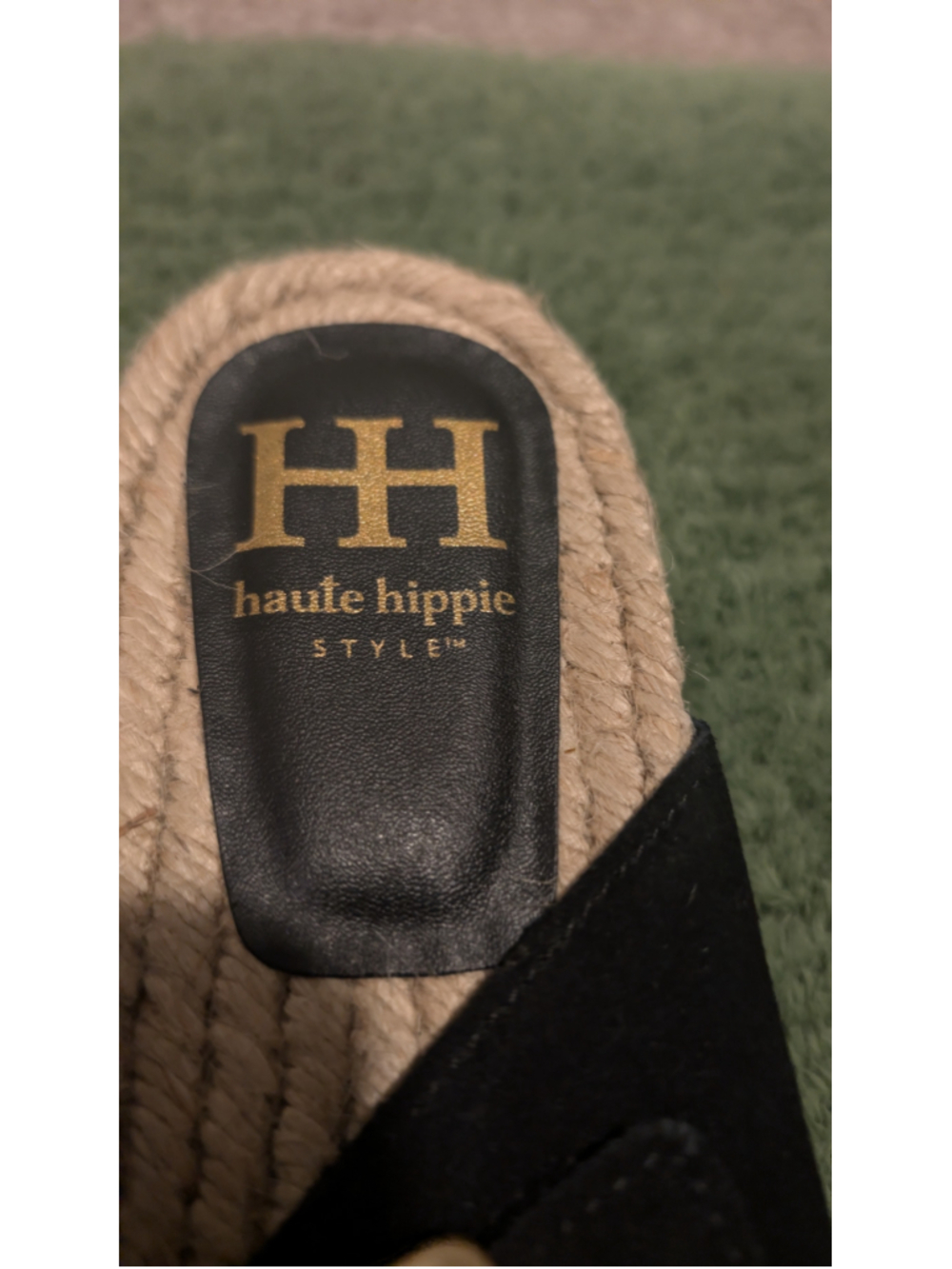 Women's Haute Hippie Black and Beige Buckle Sandals - Picture 4 of 9